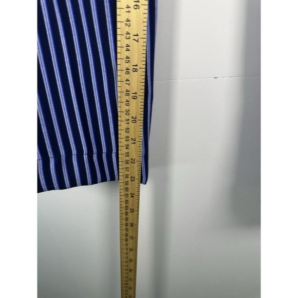 Banana Republic Ryan Fit Striped Dress Pants Straight Navy Blue White Size 10 - Picture 3 of 8